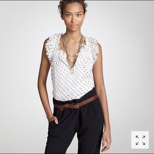 J. Crew Dotsalota Blouse, size 4.